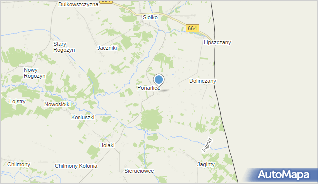 mapa Chorużowce, Chorużowce na mapie Targeo